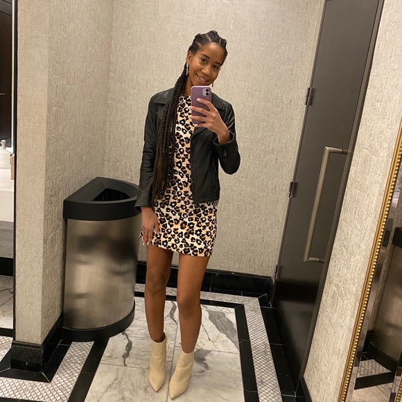 H&M Leopard Cheetah Print Dress - Women's Size 2 🐆 - Picture 7 of 7